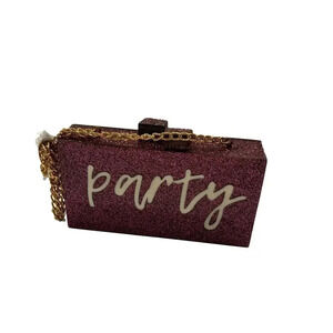 Lulu Party Box With Chain Crossbody Purse